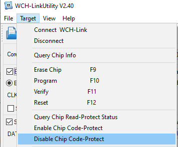 Disable Chip Code-Protect